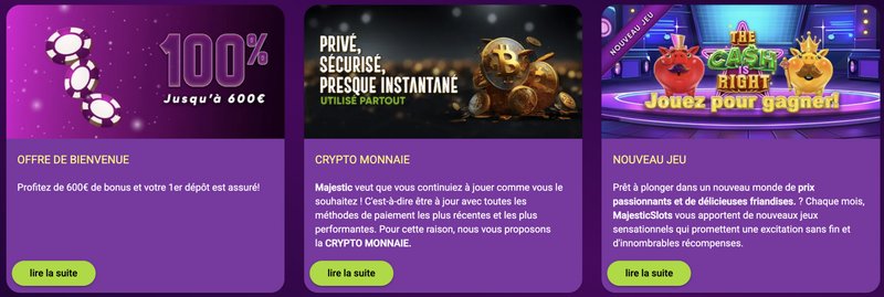 Découvrez les bonus et les jeux de casino en ligne avec Madcasino.